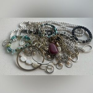 Surprise Mixed Jewelry Lot – 16 Pieces – Bracelets, Necklaces, Bangles & Rings